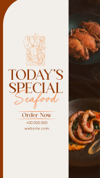 Minimal Seafood Restaurant  Facebook Story Design