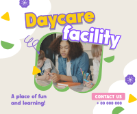 Cute Daycare Facility Facebook Post Design