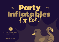 Party Inflatables Rentals Postcard Design
