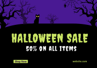 Spooky Midnight Sale Postcard Design
