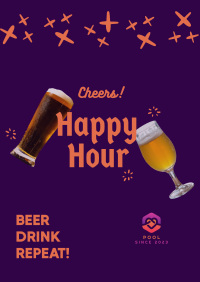 Sparkling Happy Hour Poster Image Preview