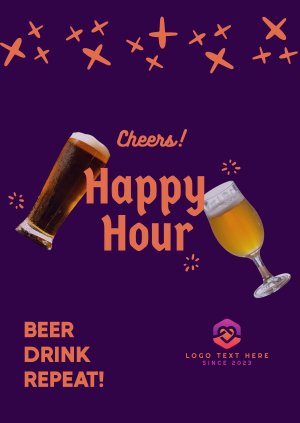 Sparkling Happy Hour Poster Image Preview