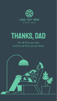 Daddy and Daughter Sleeping Facebook Story Design