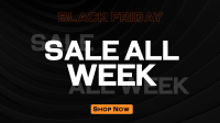 Monochromatic Pattern Black Friday Facebook event cover Image Preview