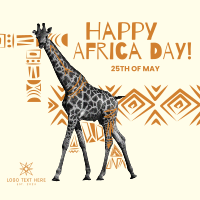 Giraffe Ethnic Pattern Instagram Post Design