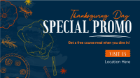 Hey it's Thanksgiving Promo Facebook Event Cover Design