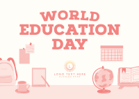 World Education Day Postcard Design