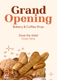 Bakery Opening Notice Flyer Design