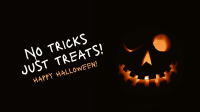 No Tricks Halloween Facebook Event Cover Design