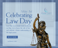 Lady Justice Law Day Facebook Post Design