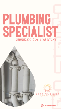 Plumbing Specialist TikTok Video Design