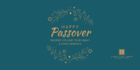 Passover Leaves Twitter Post Design