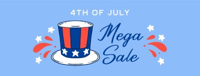 Festive Sale for 4th of July Facebook cover Image Preview
