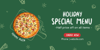 Holiday Pizza Special Twitter Post Image Preview