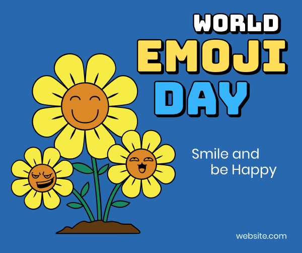 Sunflower Emoji Facebook Post Design Image Preview