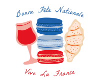 French Food Illustration Facebook Post Design