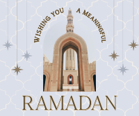 Greeting Ramadan Arch Facebook Post Design