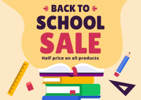 Back To School Discount Postcard Design