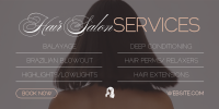 Minimalist Hair Salon Services Twitter Post Preview