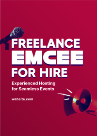 Freelance Emcee Hiring Poster Design