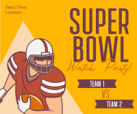 Super Bowl Night Live Facebook Post Design