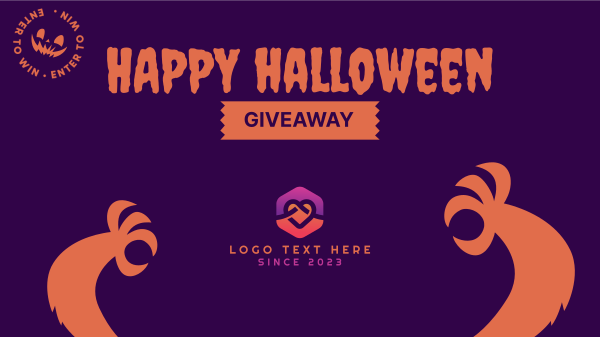 Happy Halloween Giveaway Facebook Event Cover Design Image Preview