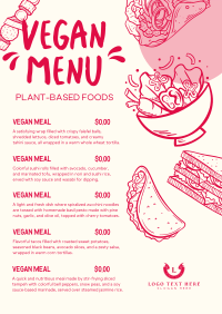 Plant-Based Food Vegan Menu Design