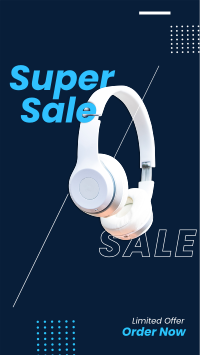 Super Sale Headphones Facebook Story Design
