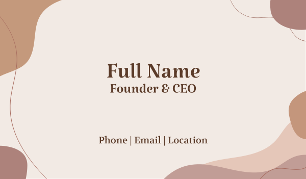 Pretty Organic Abstract Business Card Design Image Preview
