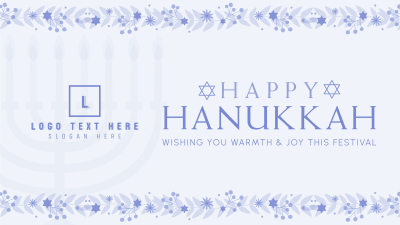 Floral Hanukkah Facebook event cover Image Preview