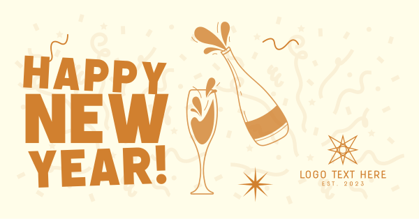Happy New Year Facebook Ad Design Image Preview