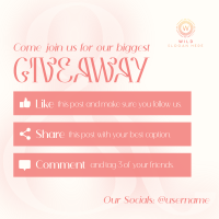 Wispy Vibrant Giveaway Linkedin Post Image Preview