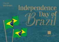 Minimalist Independence Day of Brazil Postcard Image Preview