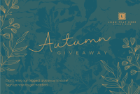 Leafy Fall Grunge Pinterest Cover Design