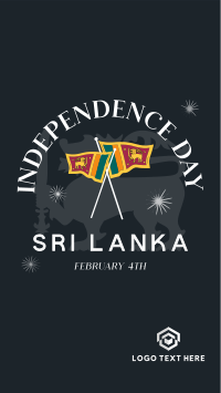 Sri Lanka Independence Badge YouTube Short Design