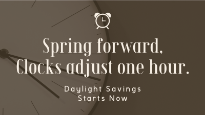 Calm Daylight Savings Reminder Facebook event cover Image Preview