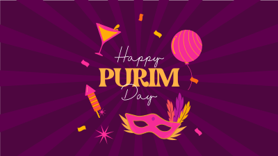 Purim Celebration Facebook event cover Image Preview