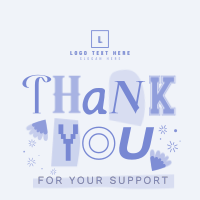 Playful Thank You Instagram Post Preview