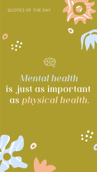 Minimalist Mental Health Quote TikTok Video Design