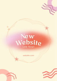 Abstract Website Launch Poster Design