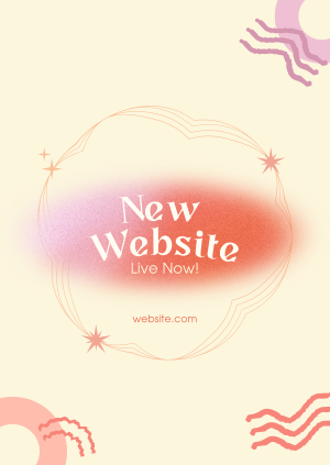 Abstract Website Launch Poster Image Preview