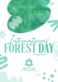Doodle Shapes Forest Day Flyer Image Preview
