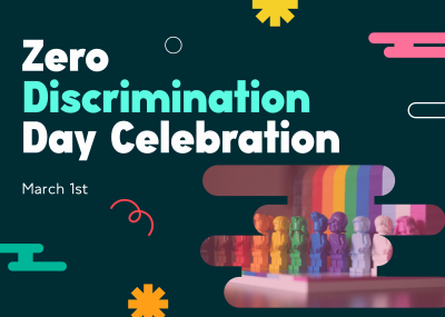 Playful Zero Discrimination Celebration Postcard Image Preview