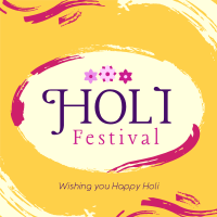 Brush Holi Festival Instagram Post Design