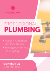Modern Professional Plumbing Poster Design