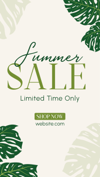 Summer Monstera Leaf Sale Instagram reel Image Preview