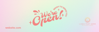 We're Open Funky Twitter header (cover) Image Preview