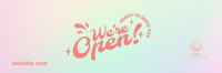 We're Open Funky Twitter Header Image Preview