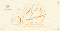 Simple Elegant Ash Wednesday Facebook Ad Image Preview