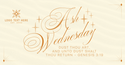 Simple Elegant Ash Wednesday Facebook ad Image Preview